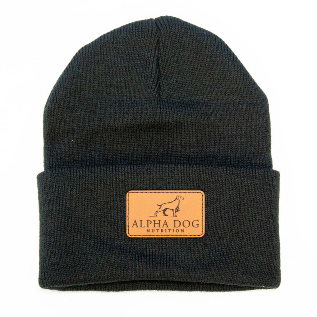 Leather Patch Beanie